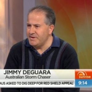 Jimmy Deguara during a live TV Interview