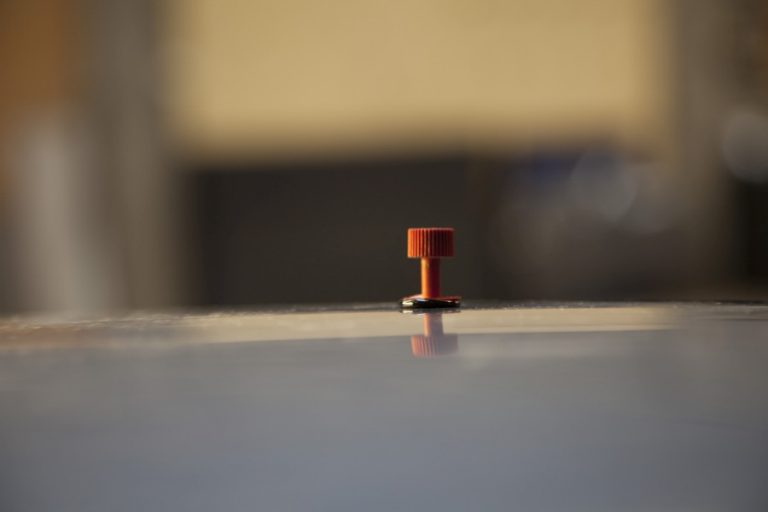 A glue tab set on a panel