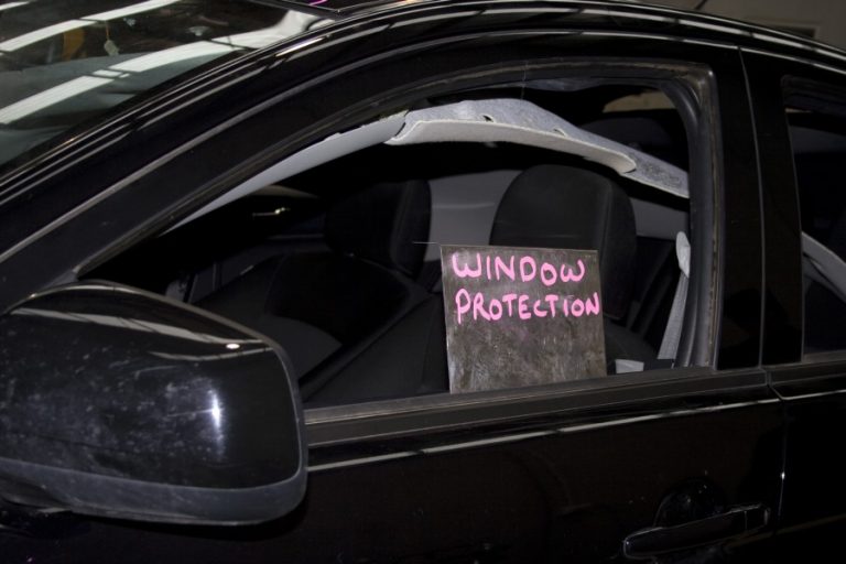 A window protected before the work starts