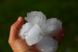 Hailstones larger than golf balls